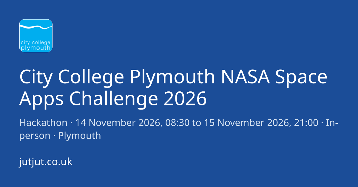 City College Plymouth NASA Space Apps Challenge 2026 at City College ...